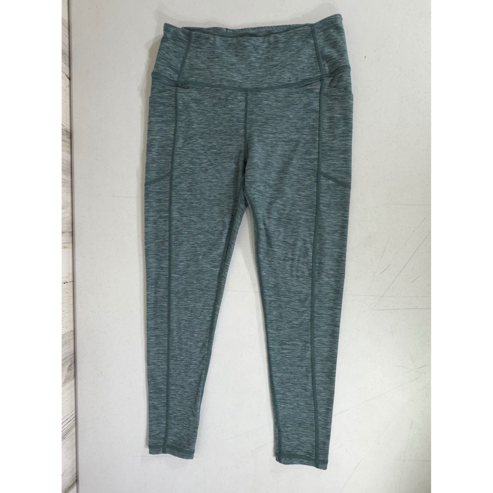 Victorias Secret Leggings 10 Green Space Dye Pocket 7/8 Activewear Yoga Workout